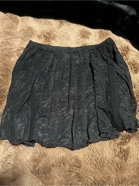 No Boundaries lined Black Lace Mini/puff lace Skirt